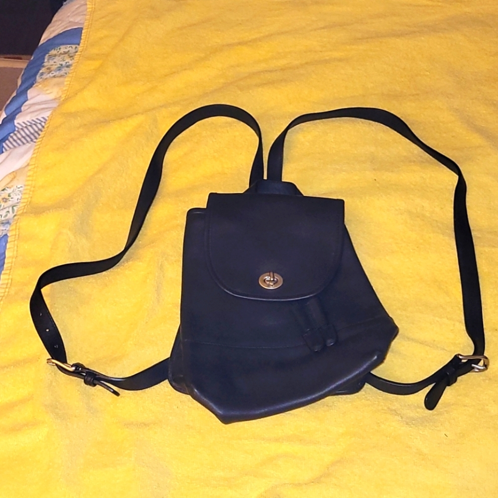 NWOT Leather COACH backpack